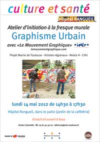 photo affiche deuxième atelier initiation tag hôpital Rangueil Toulouse