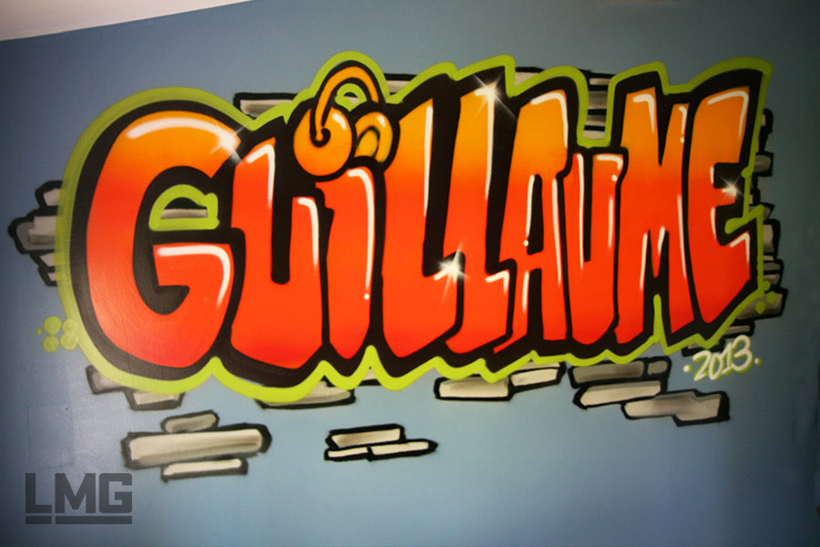 photo graffiti LMG décoration chambre enfant