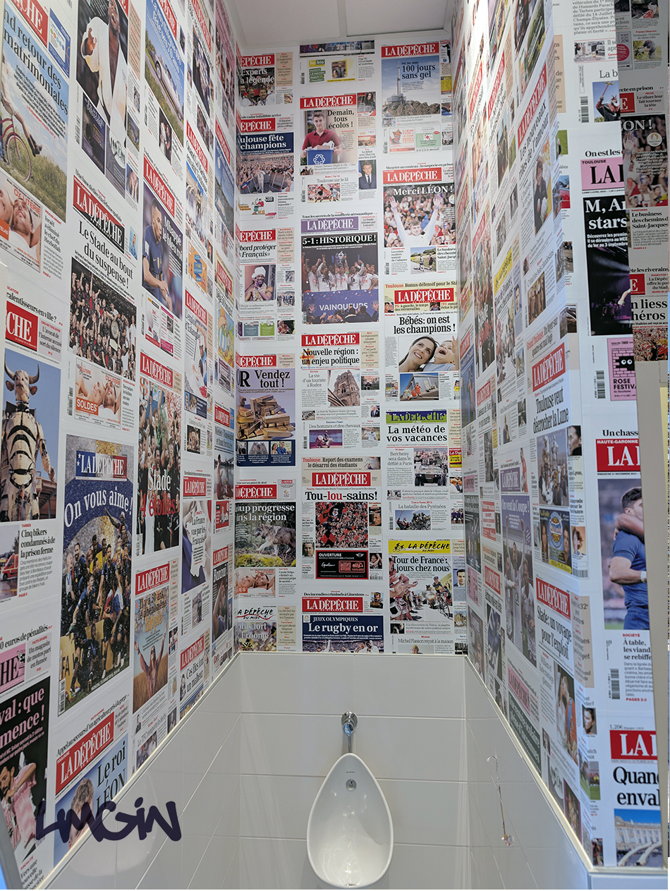 photo décoration toilettes murale intérieure La Dépêche du Midi Toulouse